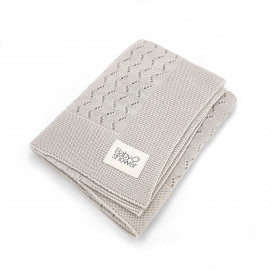 PURE WHITE TRICOT KNIT BLANKET