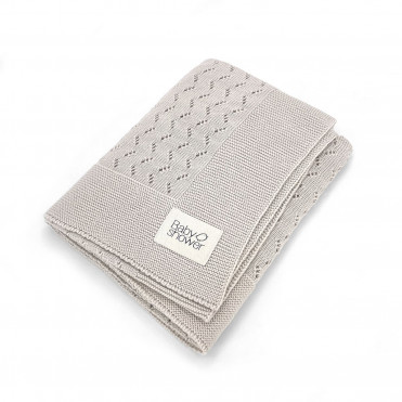 PURE WHITE TRICOT KNIT BLANKET