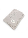 PURE WHITE TRICOT KNIT BLANKET