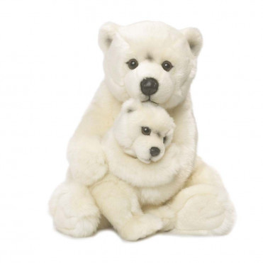 PELUCHE WWF MAMAN & BEBE OURS