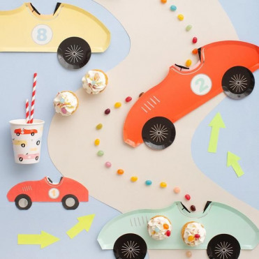 ASSIETTES PAPIER RACE CAR